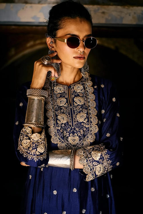 Purple Sharara Set
