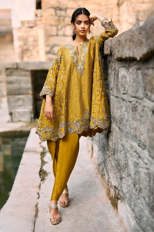 Nebula Mustard Kurta Set