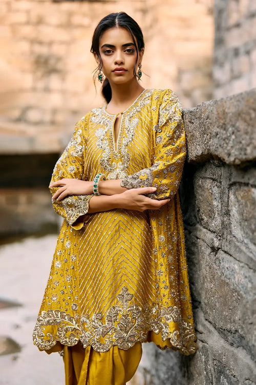 Nebula Mustard Kurta Set