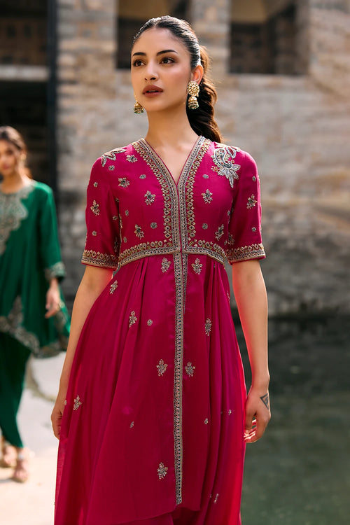 Aviya Pink Kurta Set