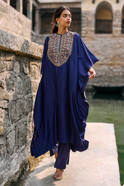 Sitara Purple Kaftan Set