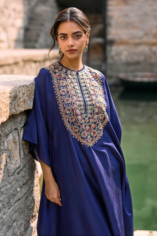 Sitara Purple Kaftan Set