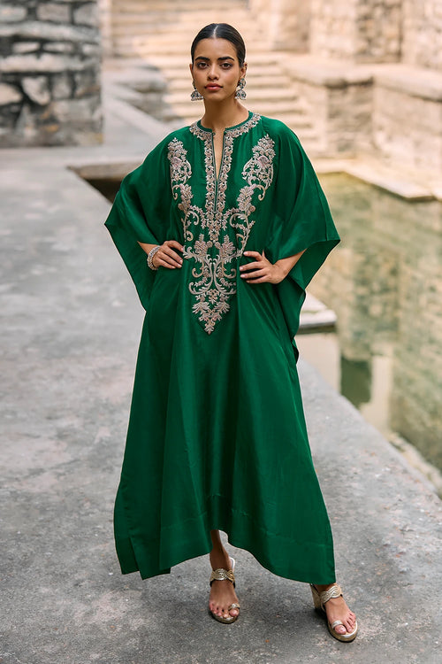Pixi Bottle Green Kaftan Set