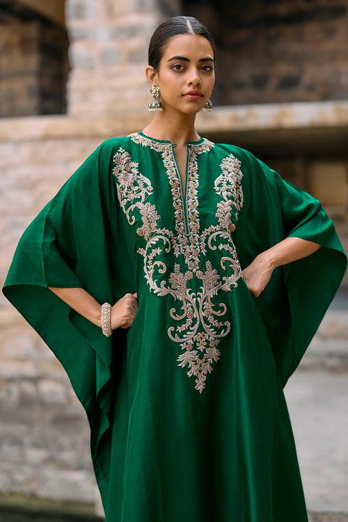 Pixi Bottle Green Kaftan Set