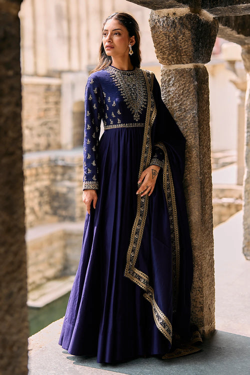 Naksh Purple Anarkali Set