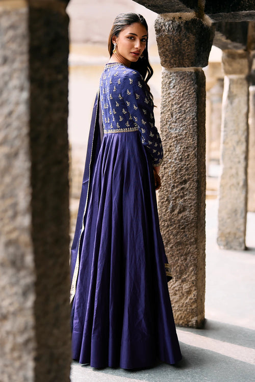 Naksh Purple Anarkali Set
