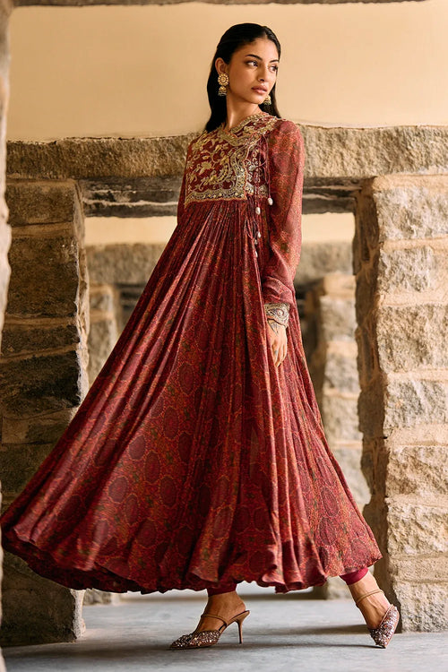 Phalgun Angrakha Anarkali Set