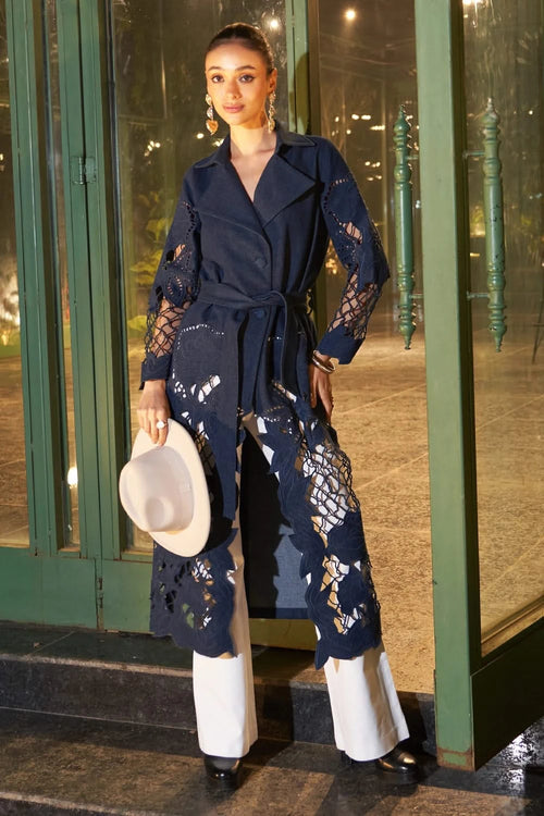 Jenna Blue Denim Trench
