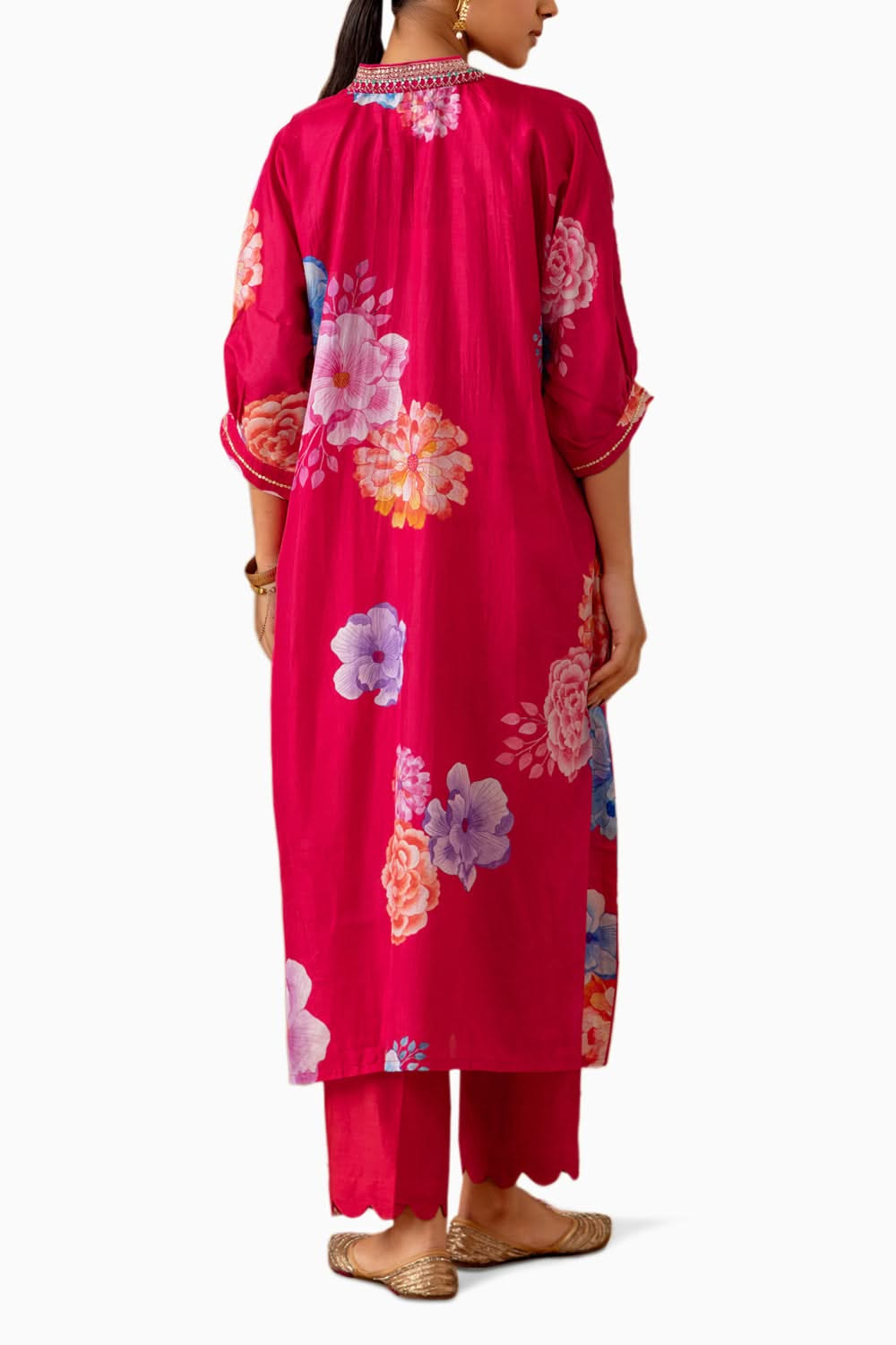 Cherry Silk Kaftan