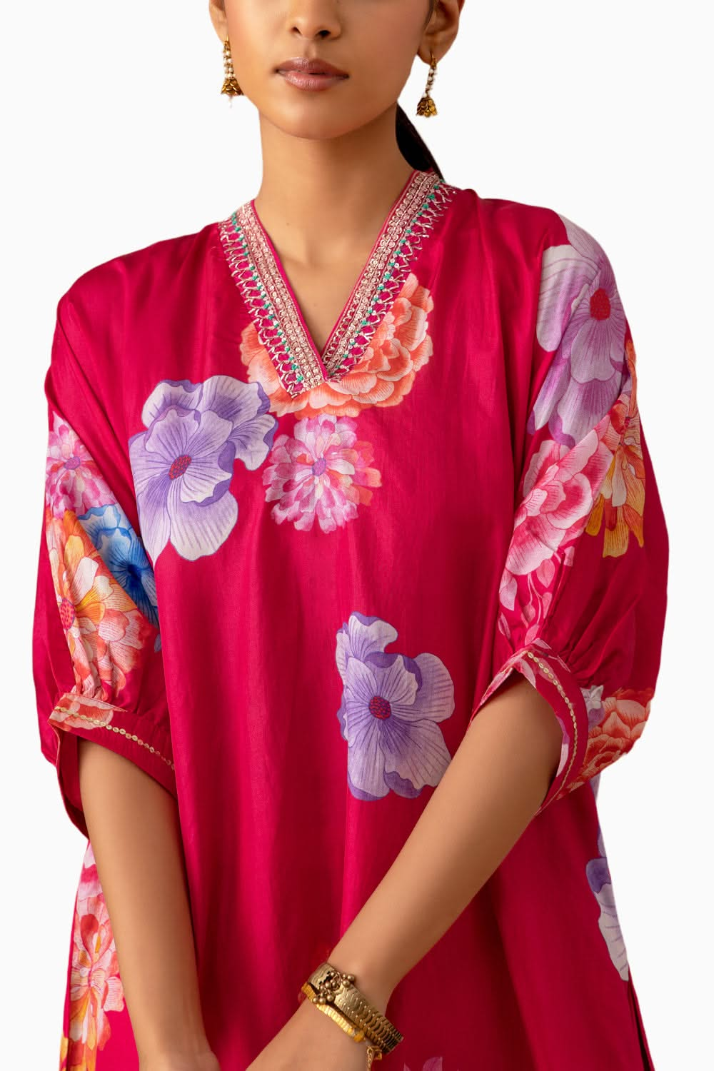 Cherry Silk Kaftan