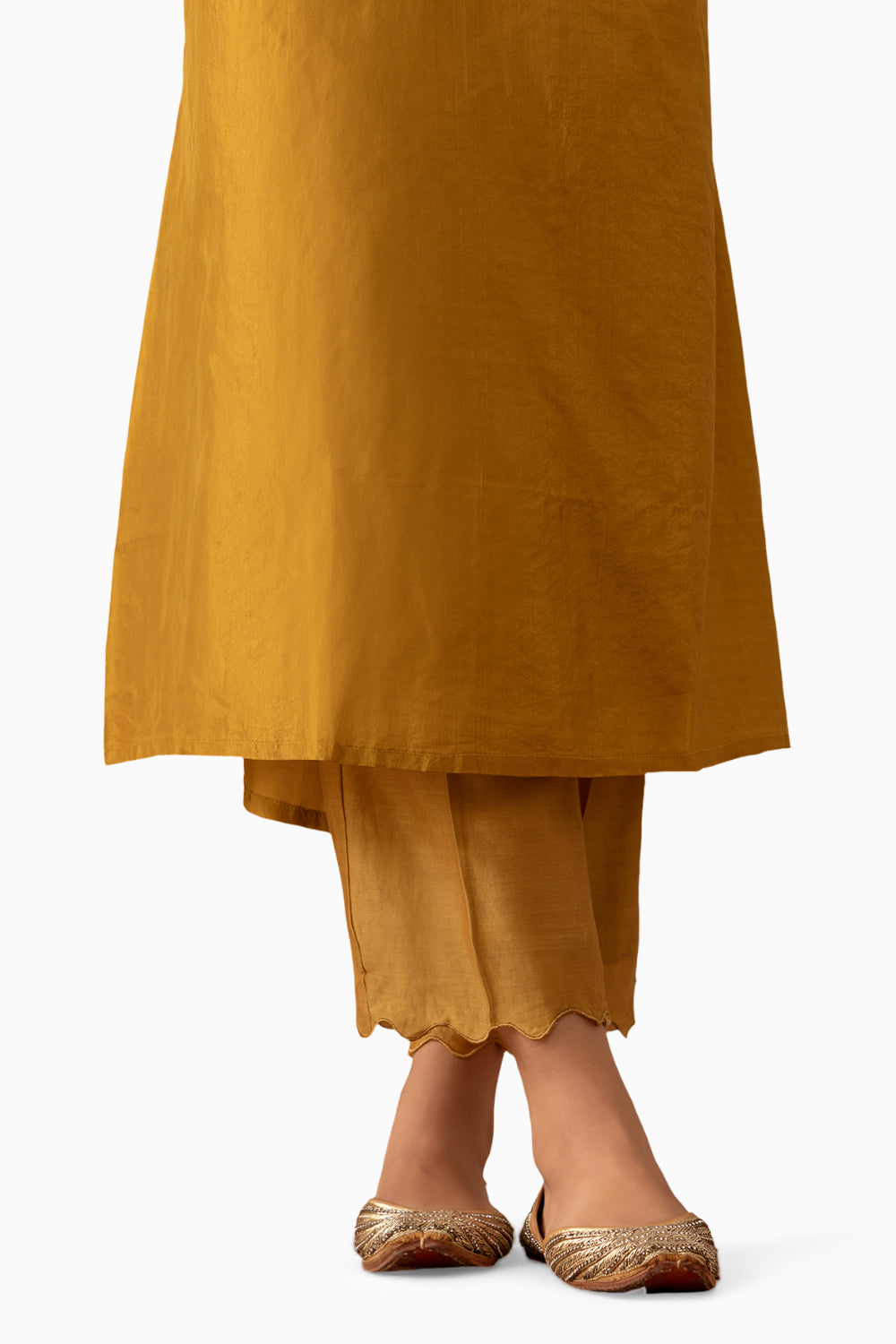 Ochre Silk Kaftan