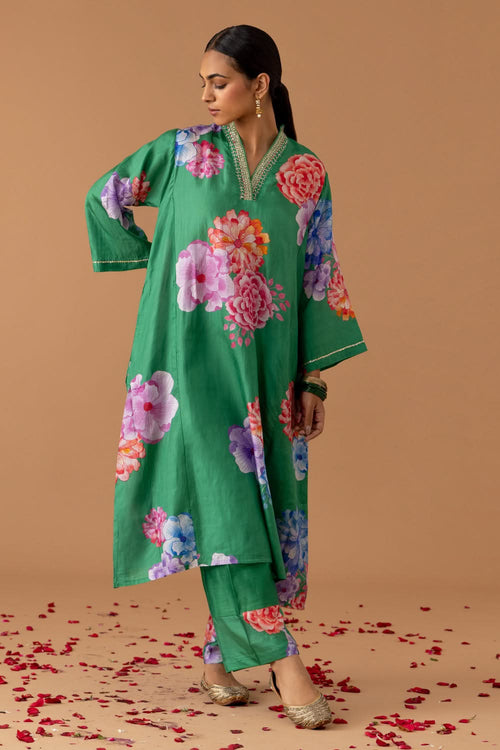 Jade Kaftan Set