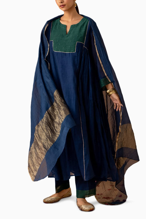 Teal Mukesh Set