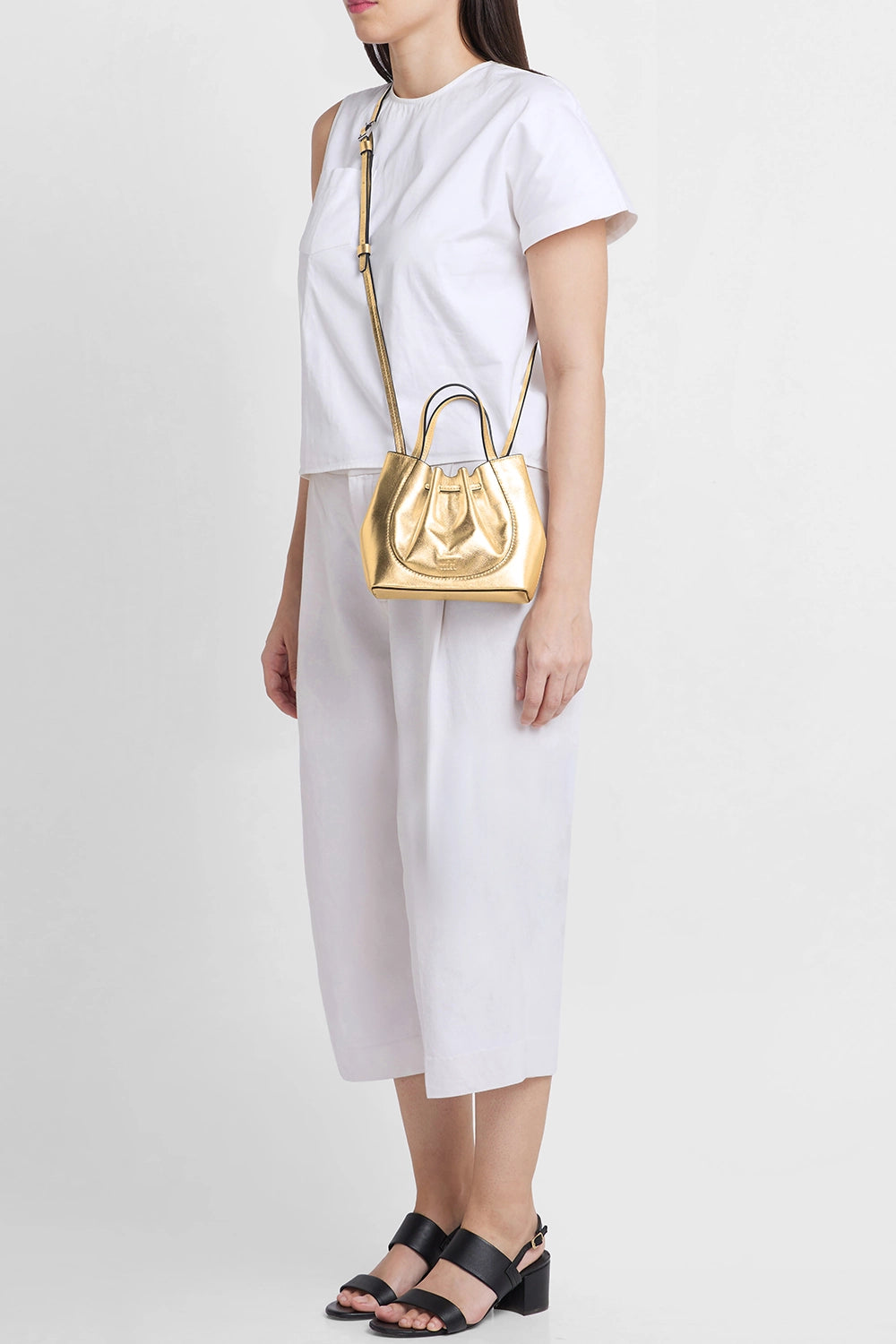 Katrina Gold Metallic Mini Tote