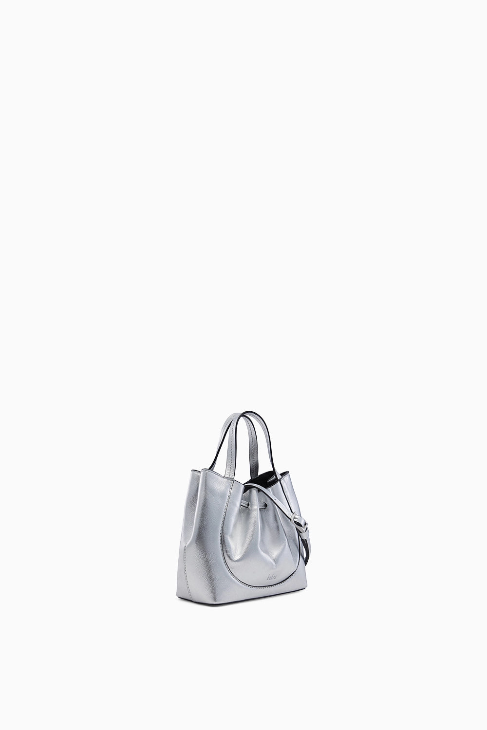 Katrina Silver Metallic Mini Tote Bag