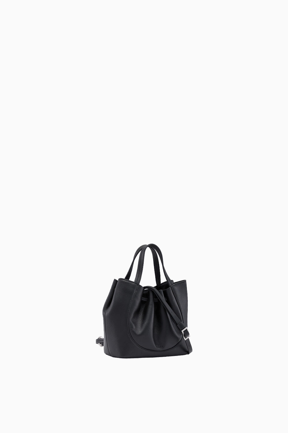 Katrina Saffiano Black Mini Tote
