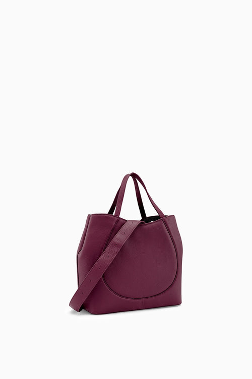 Katrina Pebble Bordeaux Satchel