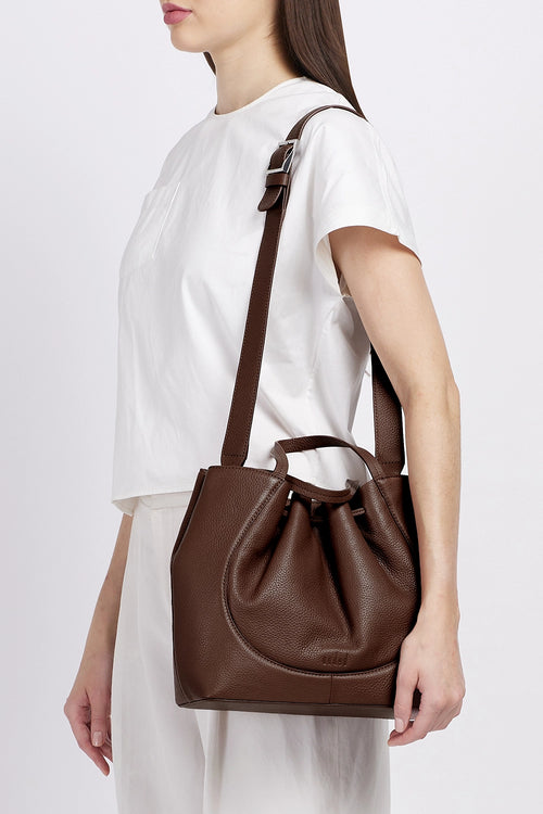 Katrina Pebble Cacao Satchel