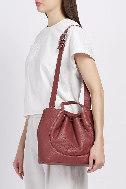 Katrina Pebble Rosewood Satchel