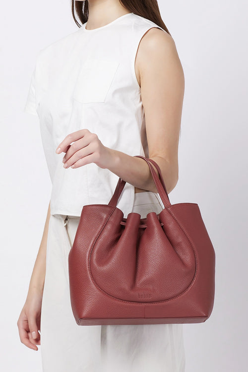 Katrina Pebble Rosewood Satchel