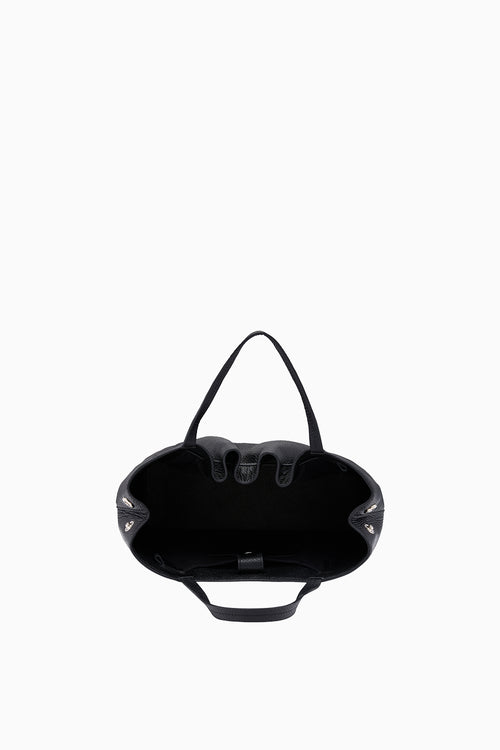 Katrina Pebble Black Satchel
