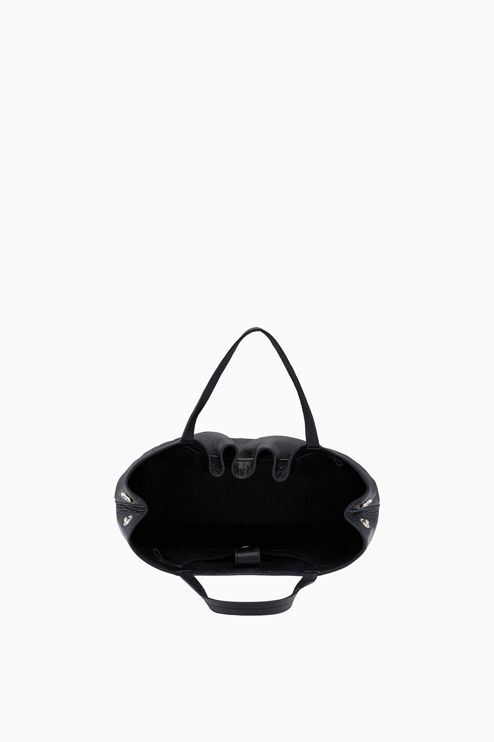 Katrina Pebble Black Satchel