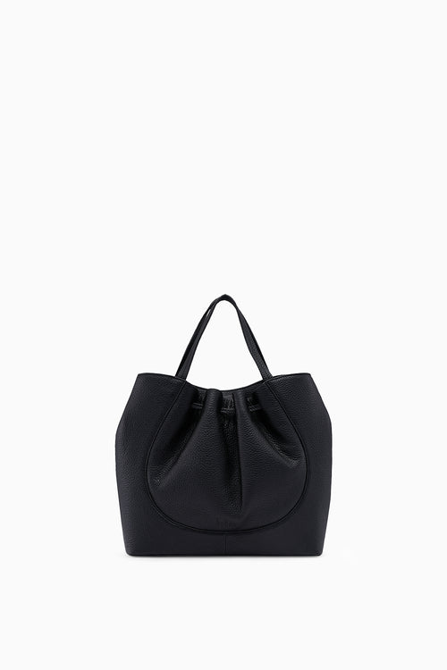 Katrina Pebble Black Satchel