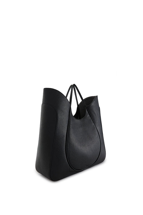 Katrina Pebble Black Wave Tote Bag