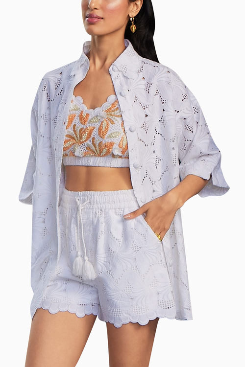 Schiffli 3 Piece Embroidered Coord Set