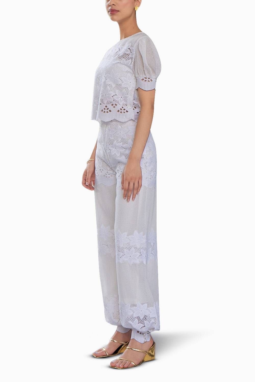 Lace Mesh Pant & Top Set