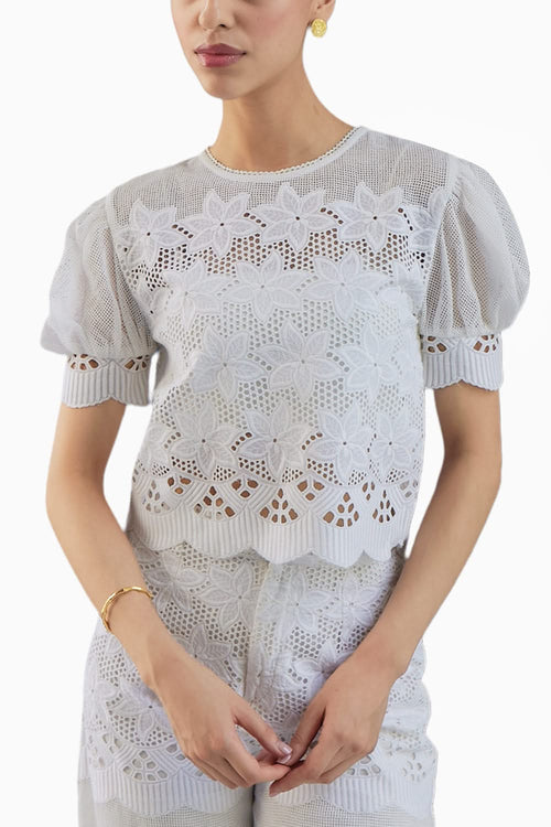 Lace Mesh Pant & Top Set
