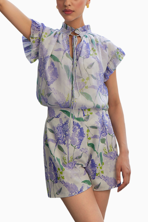 Printed Top & Shorts Set