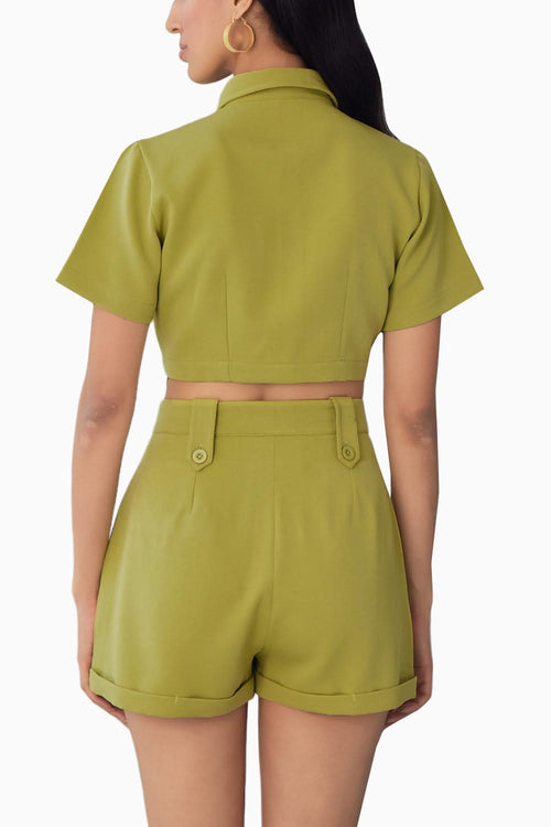 Pocket Detailing Top & Shorts Set