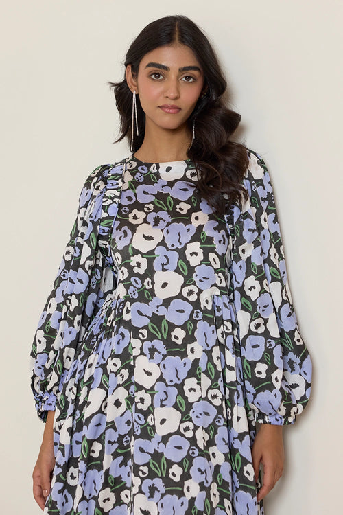 Moonflower Gathered Midi Dress