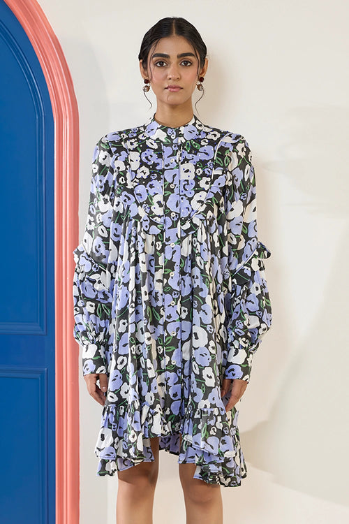 Moonflower Statement Scallop Dress