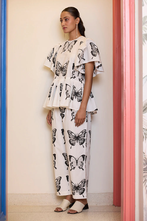 Monochrome Butterfly Co-ord Set