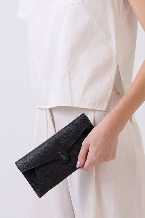 Kim Pebble Black Wallet