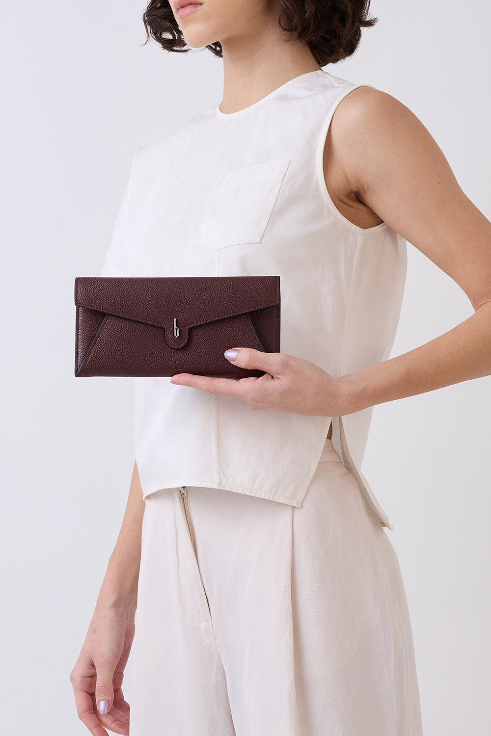 Kim Pebble Bordeaux Wallet