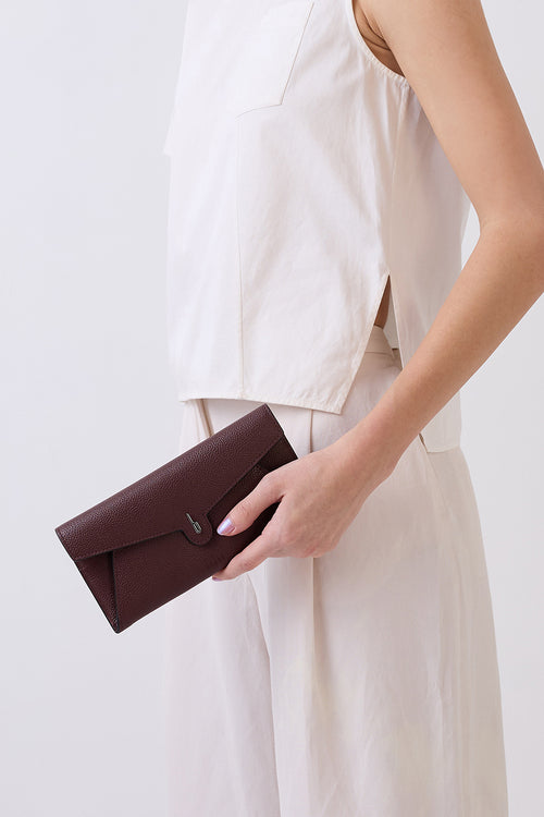 Kim Pebble Bordeaux Wallet