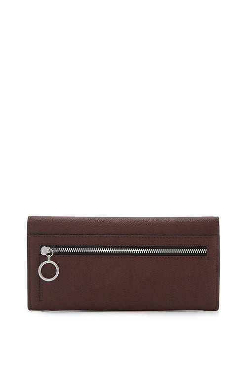 Kim Pebble Bordeaux Wallet