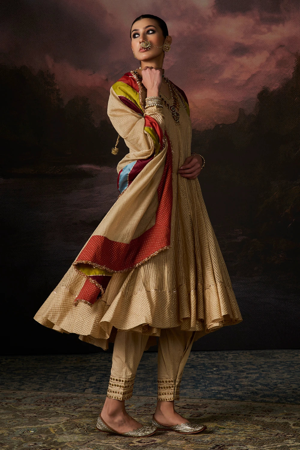 Daania Gold Kurta Set