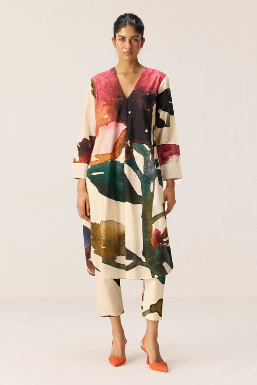 Flora Splash Kurta Set