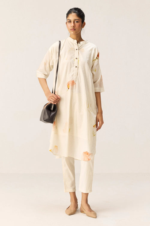 French Hydrangeas Kurta Set