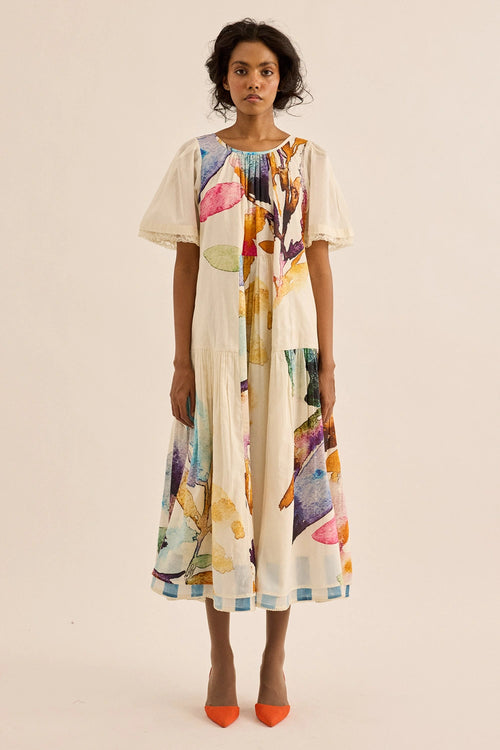Multicolor Petaline Dress