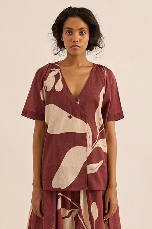 Maroon Nerine Top