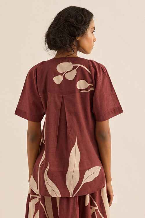 Maroon Nerine Top