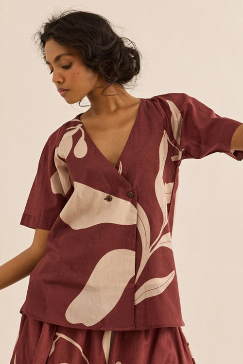Maroon Nerine Top