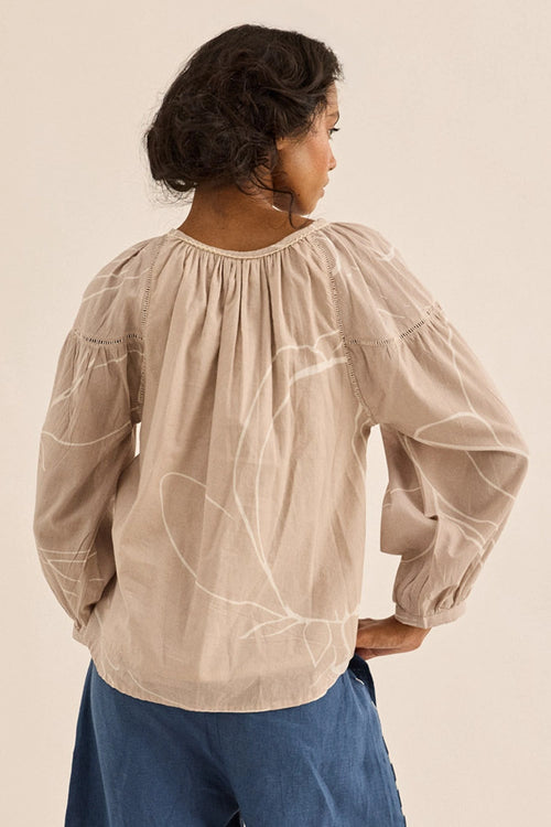 Taupe Dust Rose Top