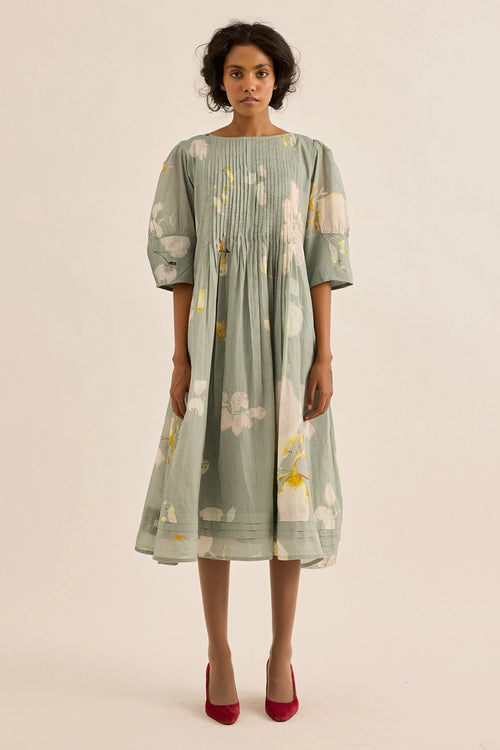 Sage Green Cornflower Dress