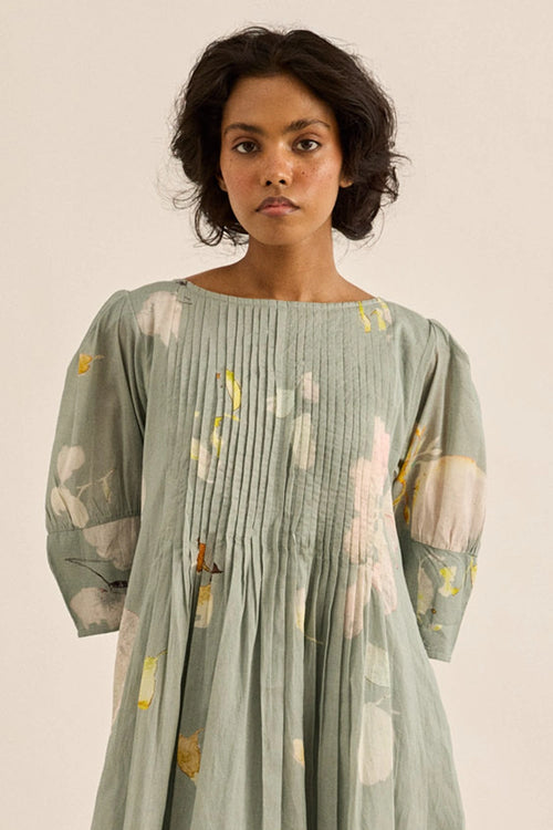 Sage Green Cornflower Dress